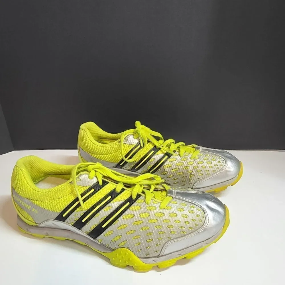 Adidas Men's Silver & Yellow Sneakers